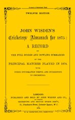 Wisden Cricketers' Almanack 1875 cover