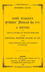 Wisden Cricketers' Almanack 1876 cover