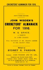 Wisden Cricketers' Almanack 1916 cover