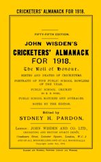 Wisden Cricketers' Almanack 1918 cover