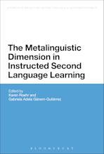 The Metalinguistic Dimension in Instructed Second Language Learning cover