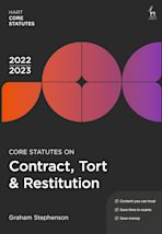 Core Statutes on Contract, Tort & Restitution 2022-23 cover