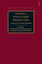 Politics, Policy and Private Law cover