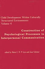 Child Development Within Culturally Structured Environments, Volume 4 cover