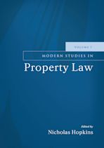 Modern Studies in Property Law - Volume 7 cover