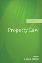 Modern Studies in Property Law - Volume 6 cover