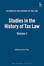Studies in the History of Tax Law, Volume 1 cover