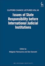 Issues of State Responsibility before International Judicial Institutions cover