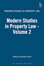 Modern Studies in Property Law - Volume 2 cover