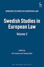 Swedish Studies in European Law - Volume 2 cover