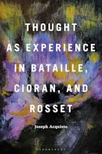 Thought as Experience in Bataille, Cioran, and Rosset cover