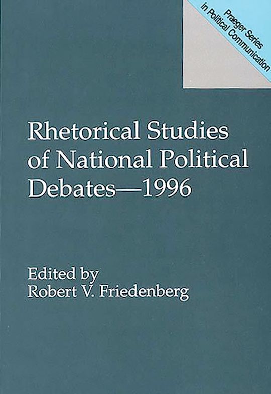 Rhetorical Studies of National Political Debates cover