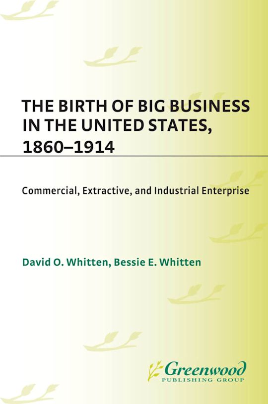 The Birth of Big Business in the United States, 1860-1914 cover