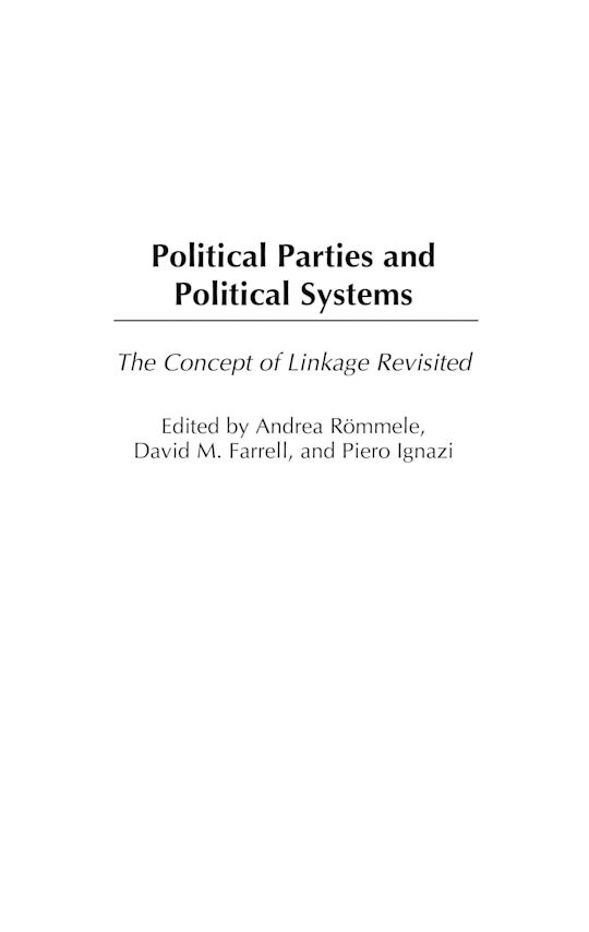 Political Parties and Political Systems cover