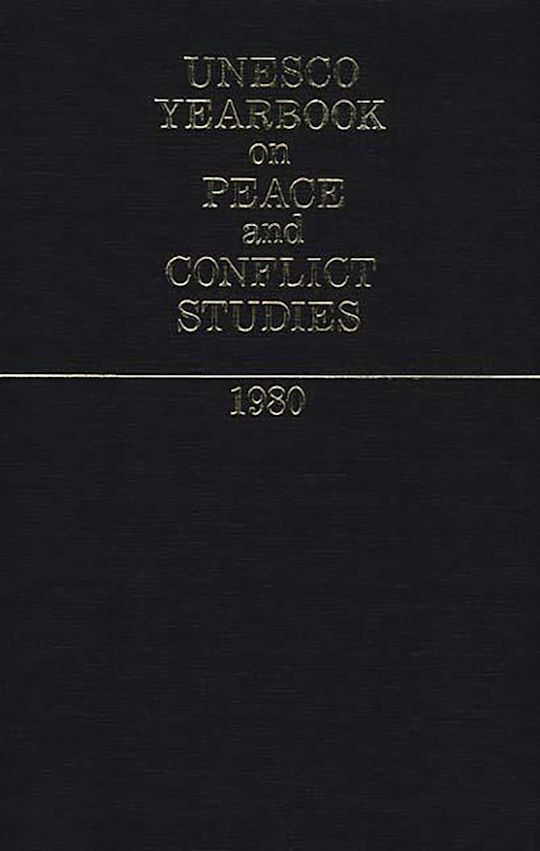 Unesco Yearbook on Peace and Conflict Studies 1980. cover