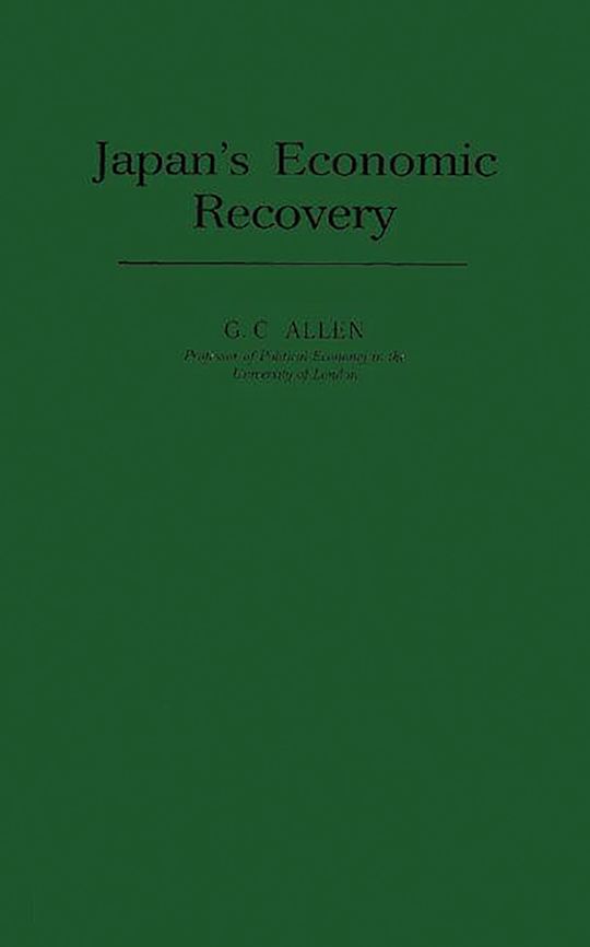 Japan's Economic Recovery cover