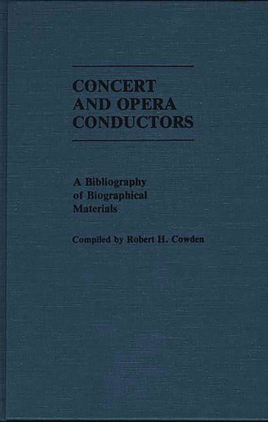 Concert and Opera Conductors cover