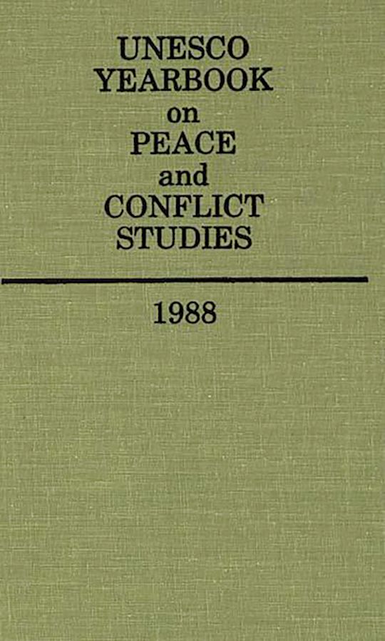 Unesco Yearbook on Peace and Conflict Studies 1988 cover