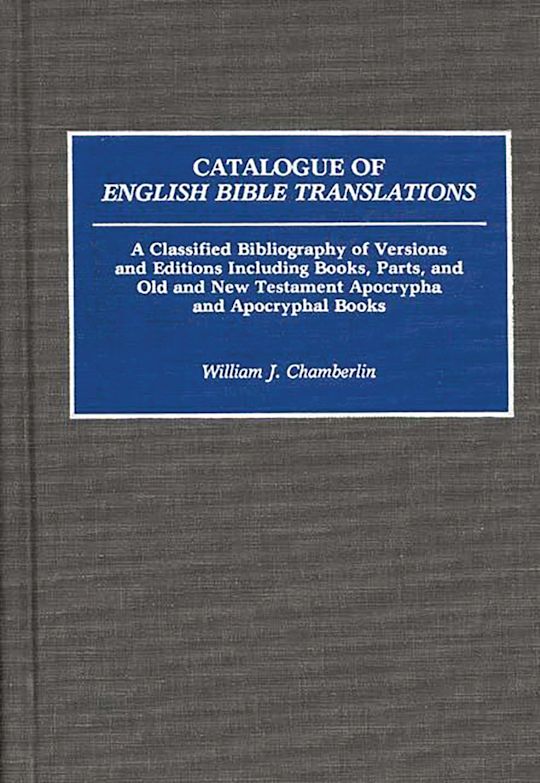Catalogue of English Bible Translations cover