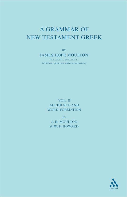 A Grammar of New Testament Greek, vol 2 cover