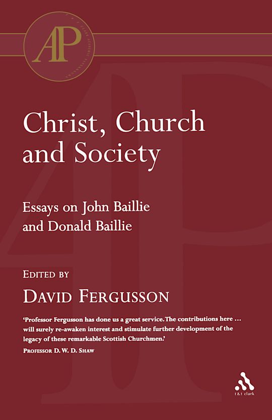 Christ, Church and Society cover