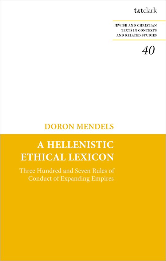 A Hellenistic Ethical Lexicon cover