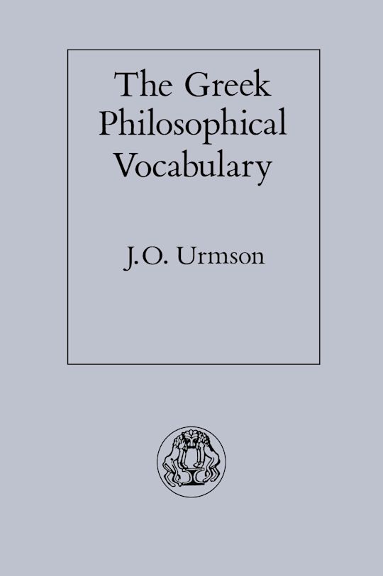 The Greek Philosophical Vocabulary cover