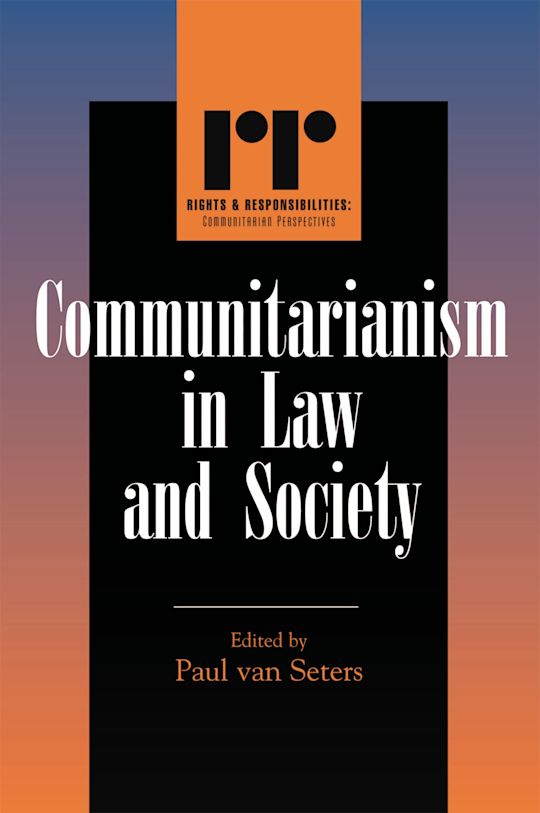 Communitarianism in Law and Society cover