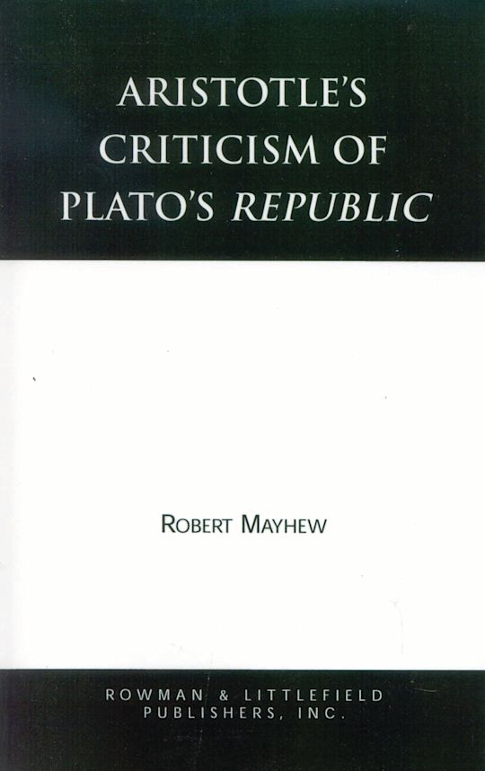Aristotle's Criticism of Plato's Republic cover