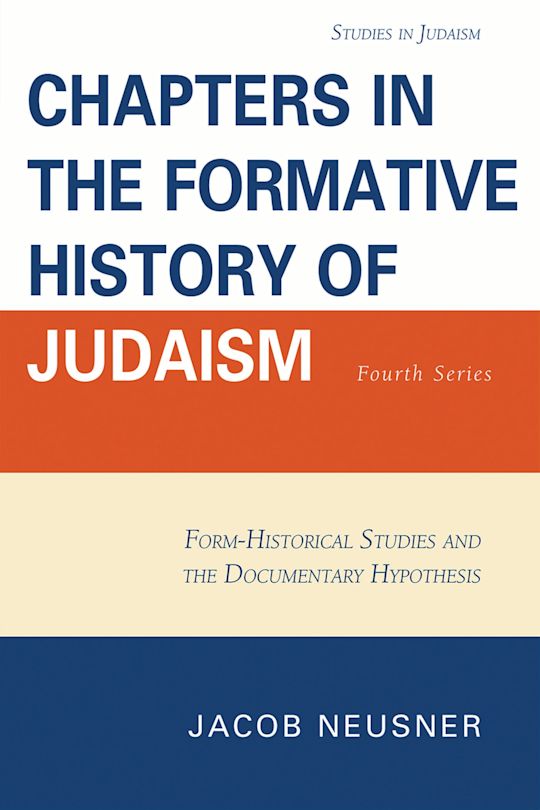 Chapters in the Formative History of Judaism cover