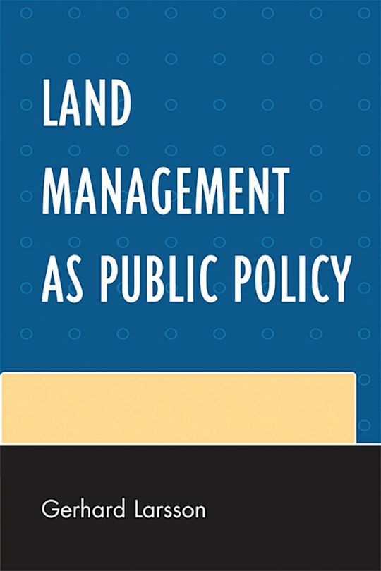 Land Management as Public Policy cover