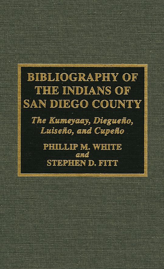 Bibliography of the Indians of San Diego County cover