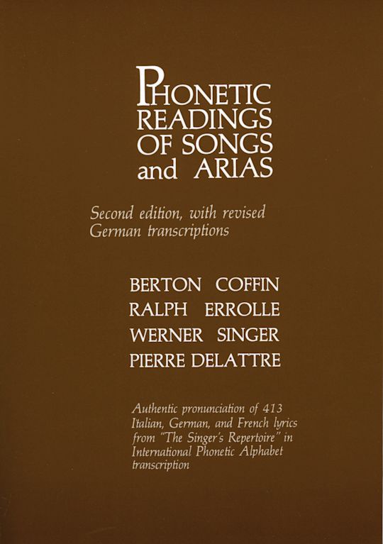 Phonetic Readings of Songs and Arias cover