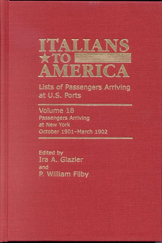 Italians to America, October 1901 - March 1902 cover