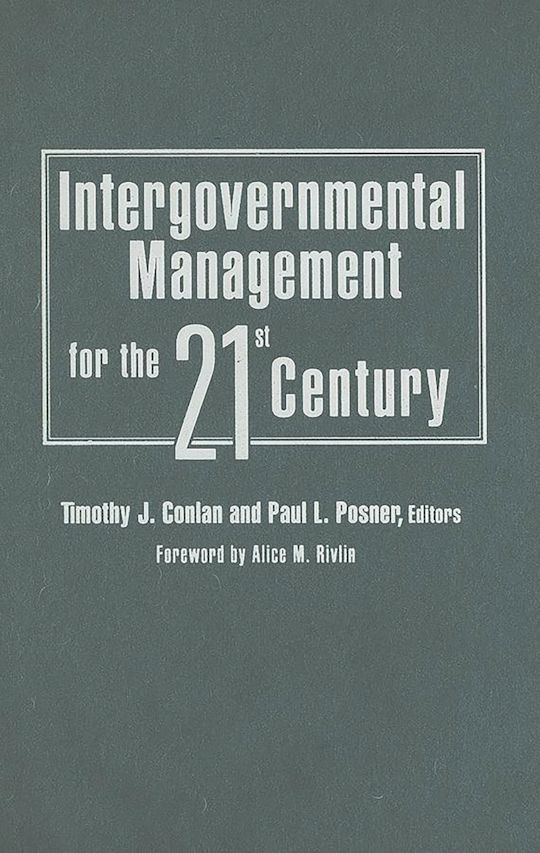 Intergovernmental Management for the 21st Century cover