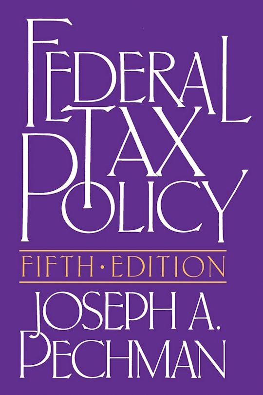 Federal Tax Policy cover