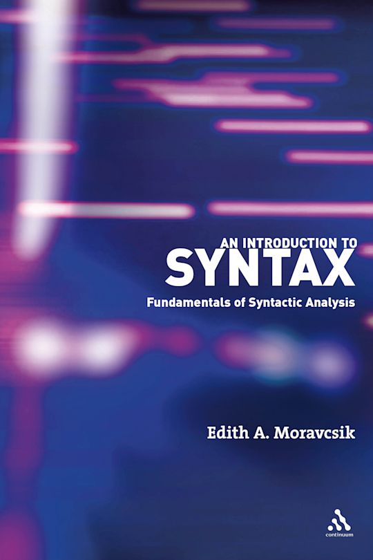 An Introduction to Syntax: Fundamentals of Syntactic Analysis: Edith A ...