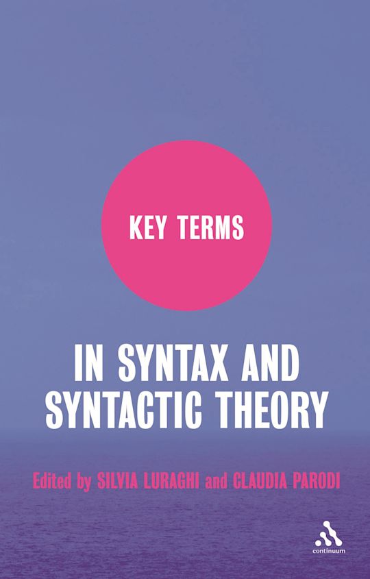 Key Terms in Syntax and Syntactic Theory cover