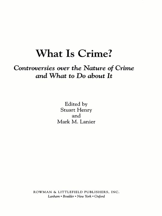 What Is Crime? cover