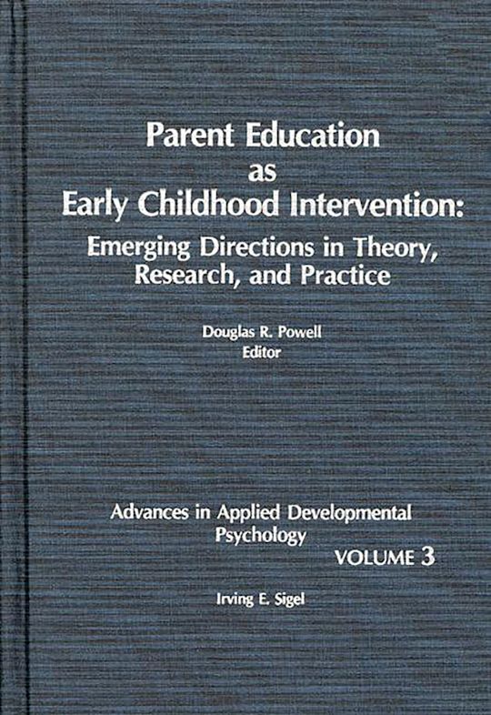 Parent Education as Early Childhood Intervention cover