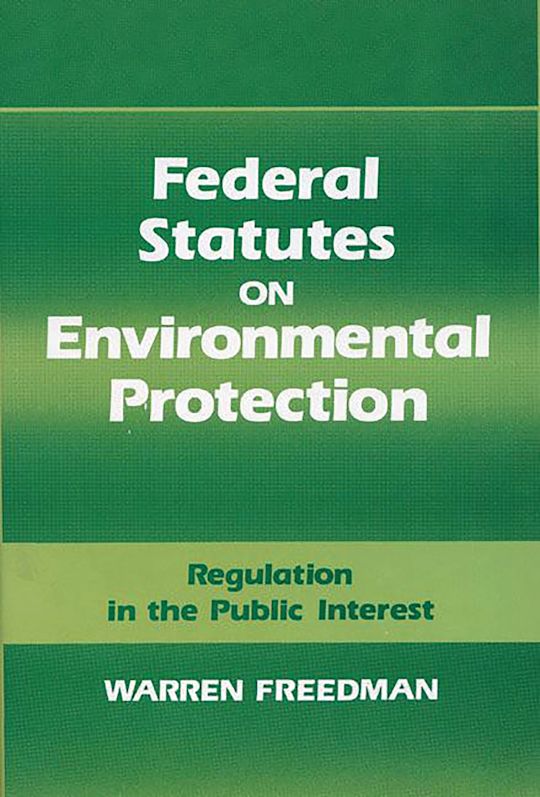 Federal Statutes on Environmental Protection cover