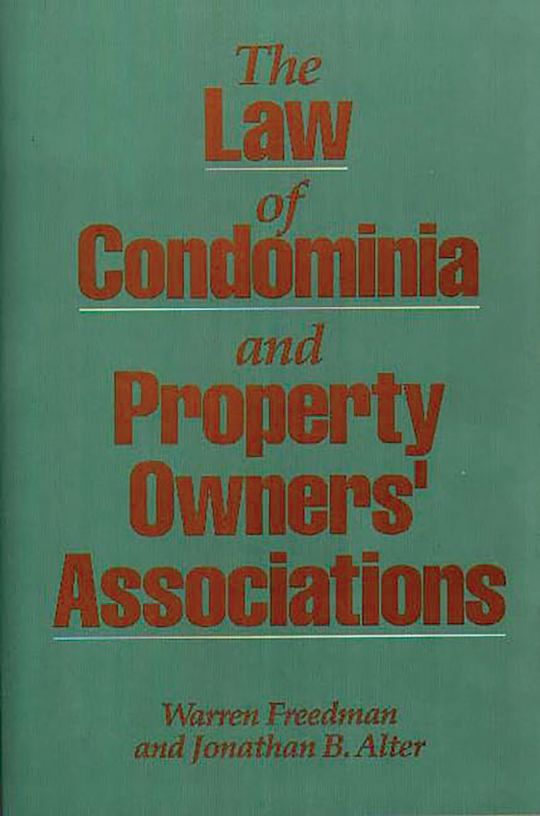 The Law of Condominia and Property Owners' Associations cover