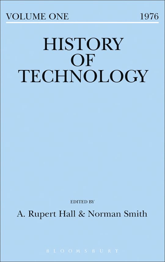 History of Technology Volume 1 cover