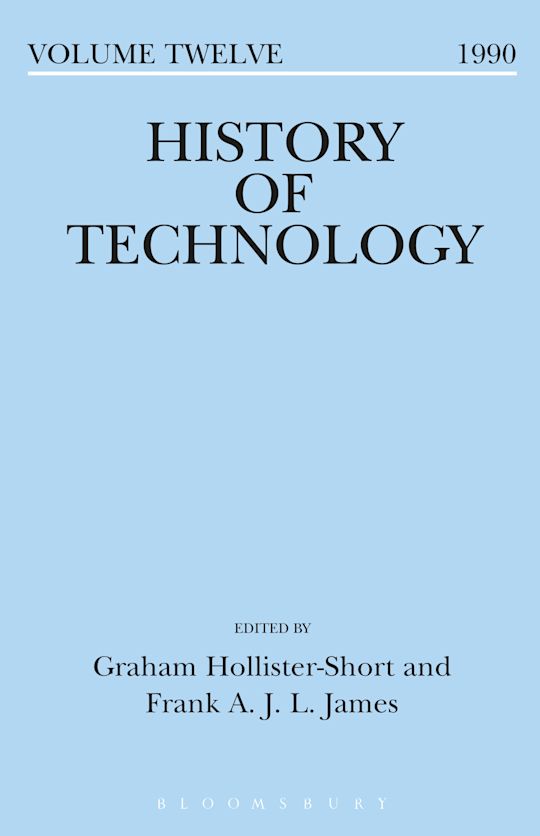 History of Technology Volume 12 cover