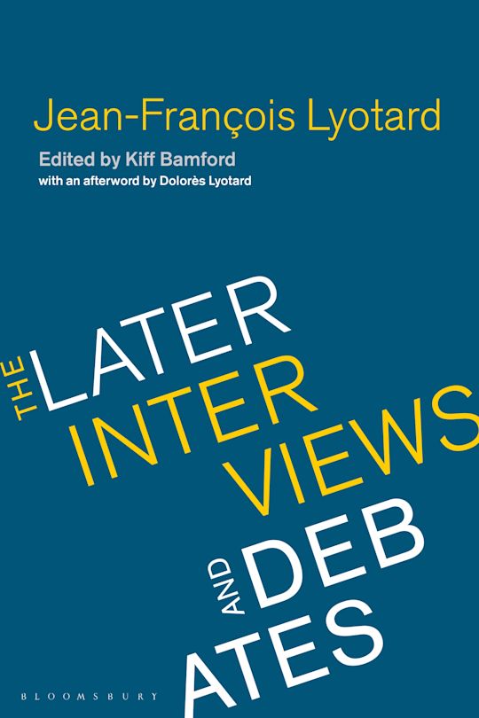 Jean-Francois Lyotard cover