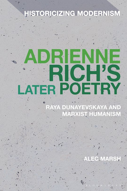 Adrienne Rich’s Later Poetry cover