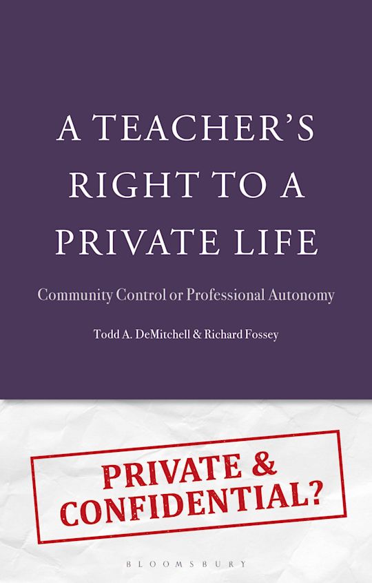 A Teacher's Right to a Private Life cover