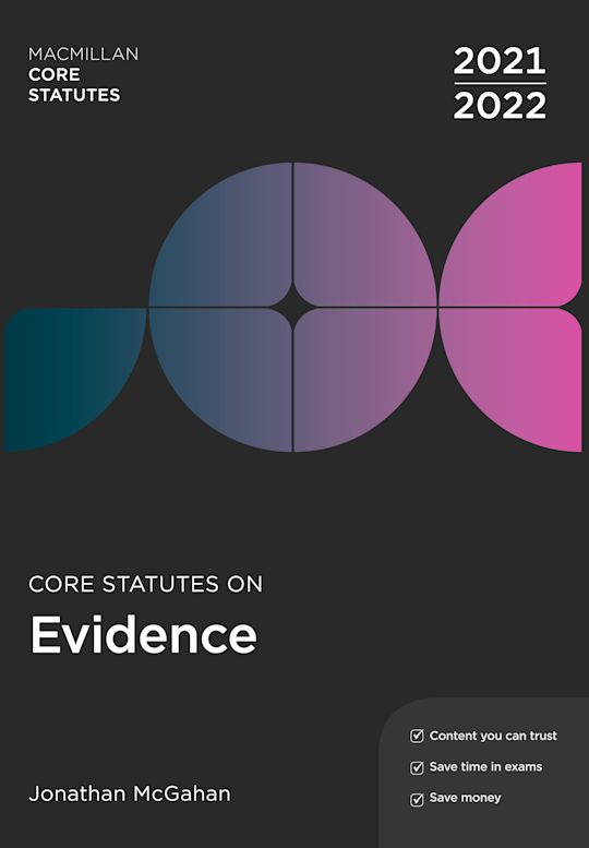 Core Statutes on Evidence 2021-22 cover