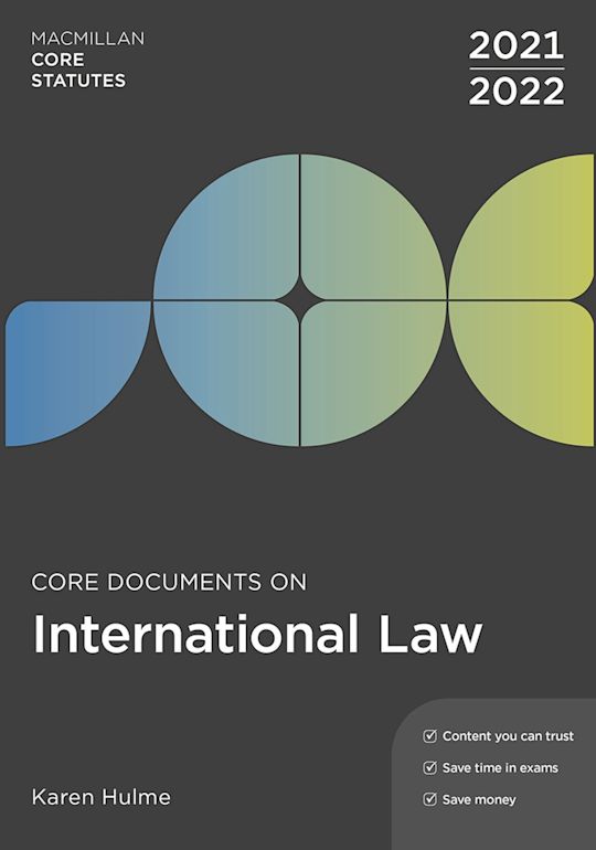 Core Documents on International Law 2021-22 cover
