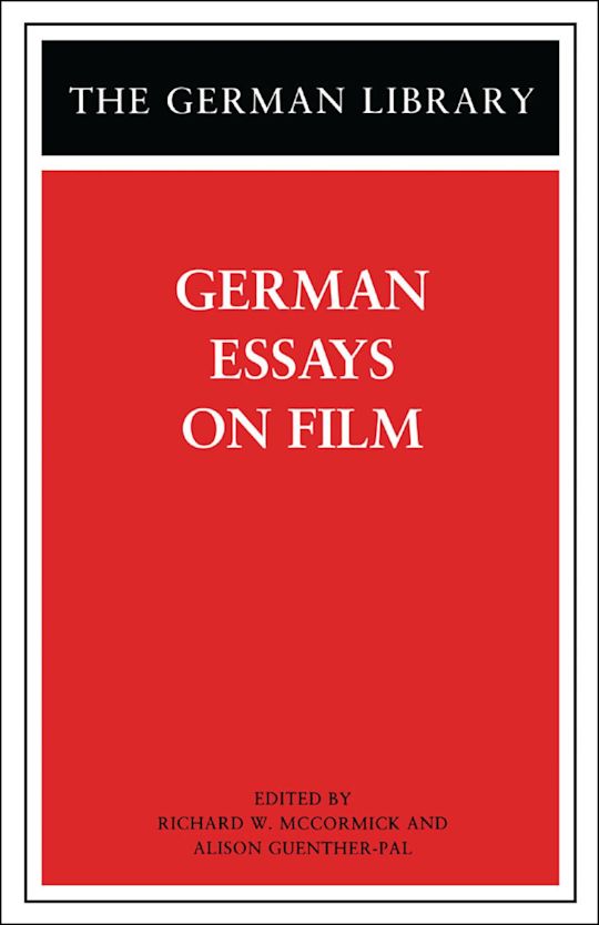 German Essays on Film cover